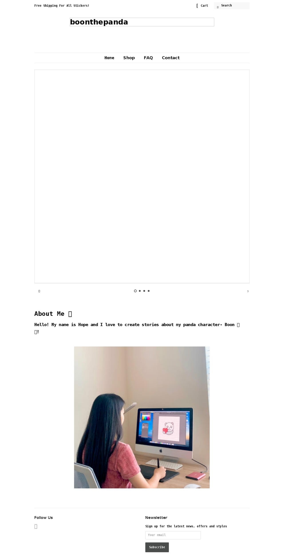 boonthepanda.com shopify website screenshot