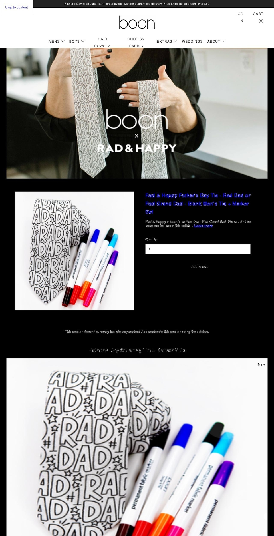 boonties.com — Shopify storefront screenshot