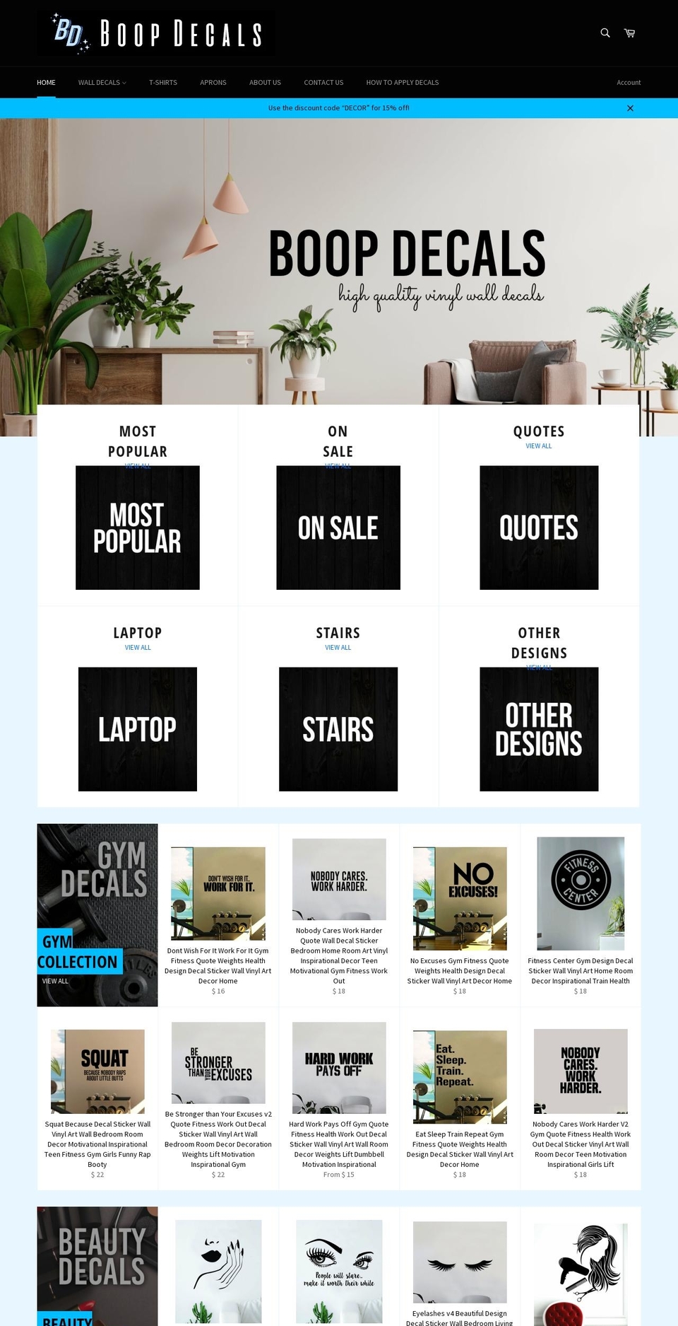 boop-decals.myshopify.com shopify website screenshot