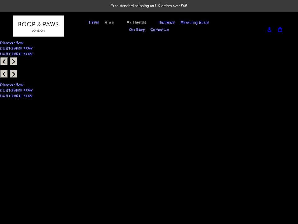 boopandpaws.com shopify website screenshot