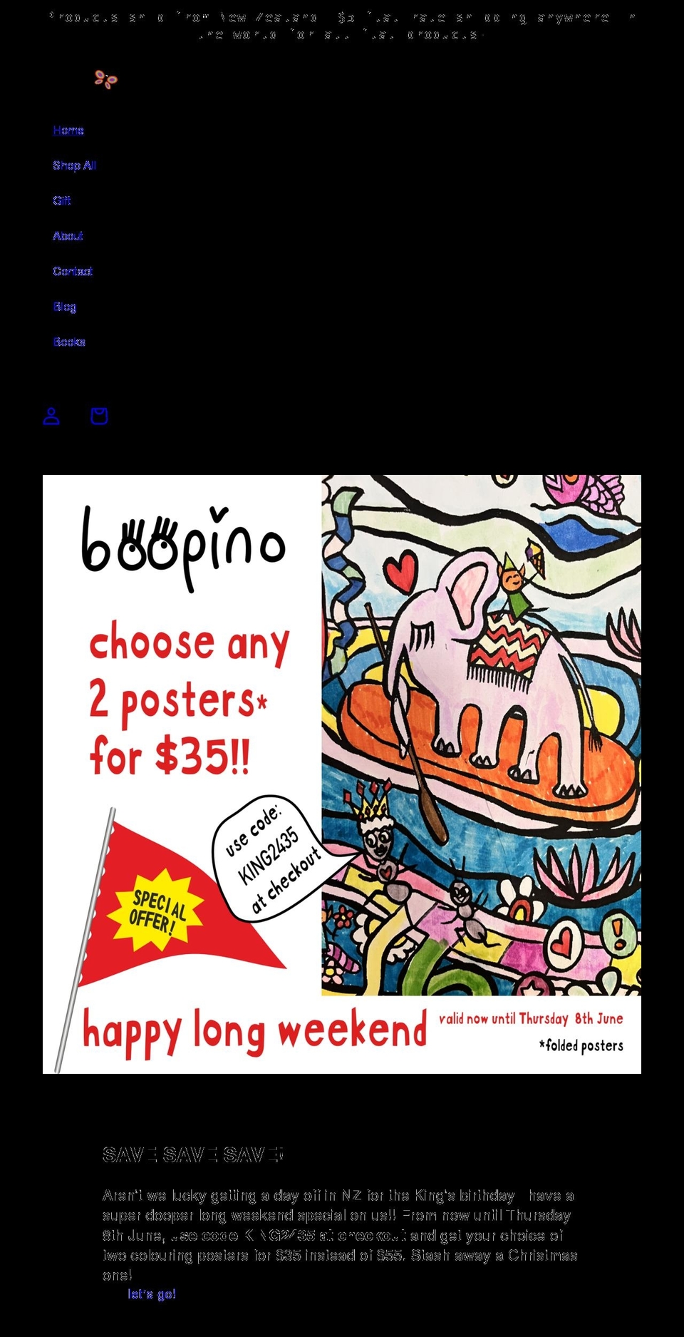 boopino.com shopify website screenshot