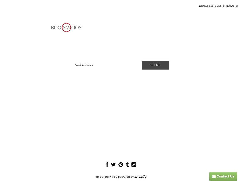 boosmoos.com shopify website screenshot