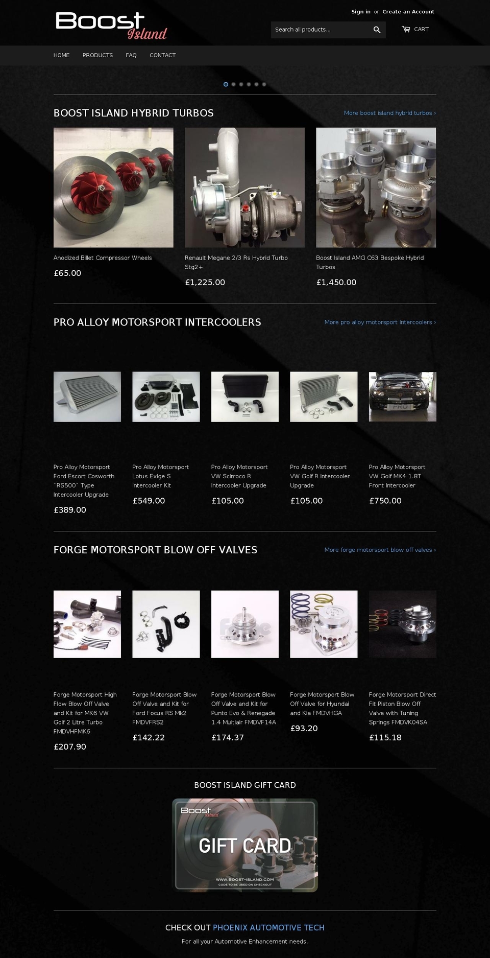 boost-island.com — Shopify storefront screenshot