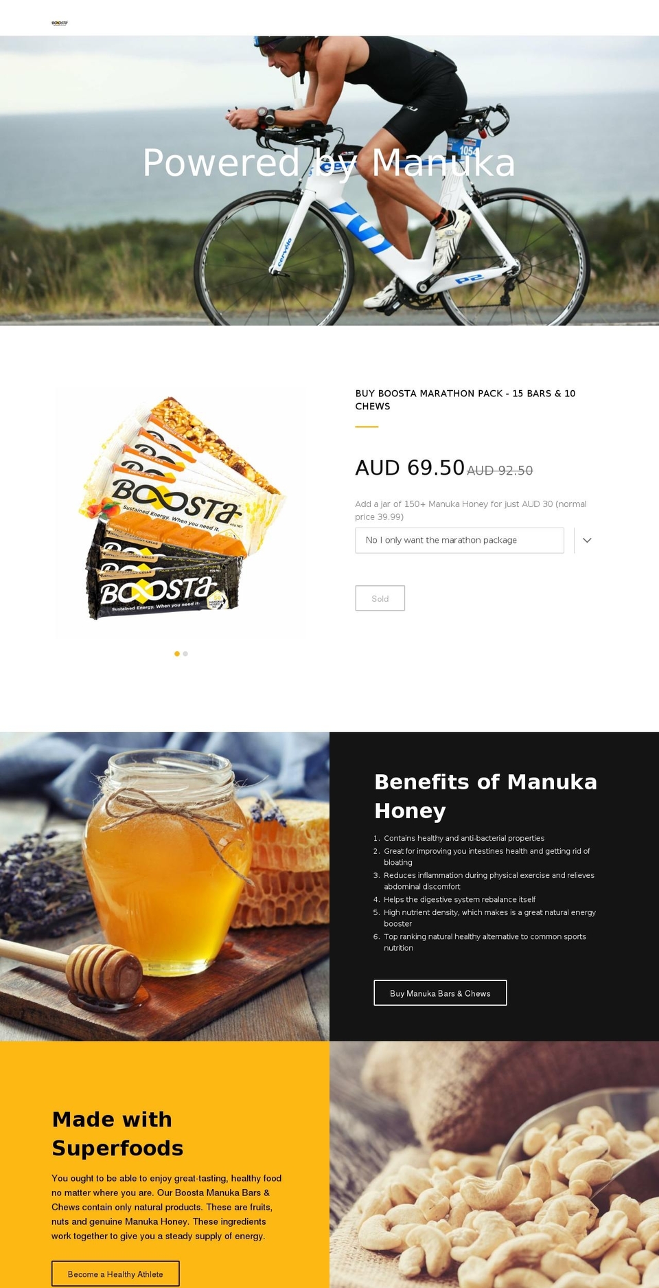 boosta.net.au shopify website screenshot