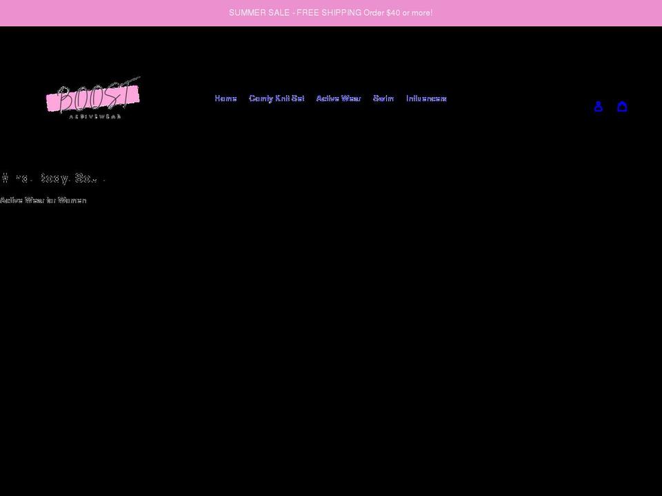 boostactivewear.com shopify website screenshot