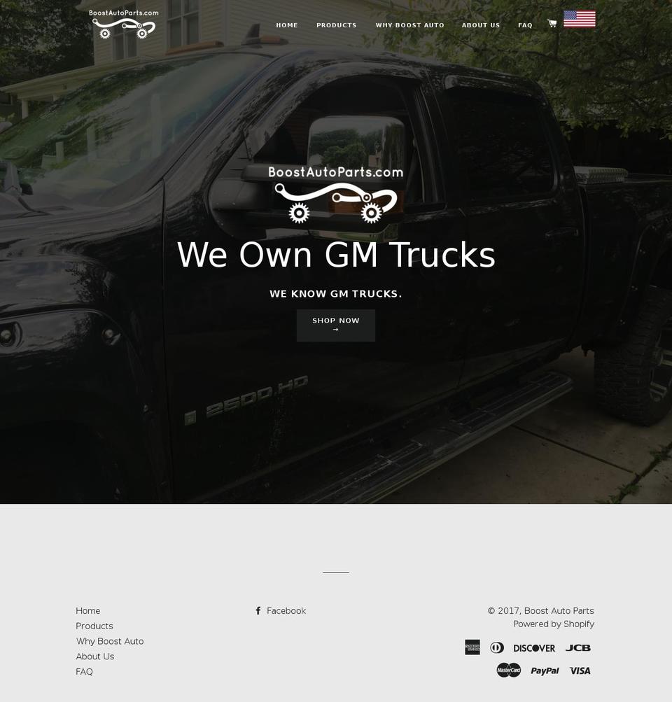 boostautoparts.com shopify website screenshot