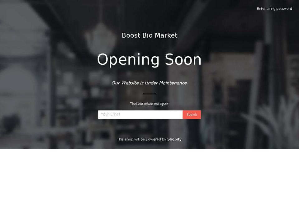 boostbiomarket.com — Shopify storefront screenshot