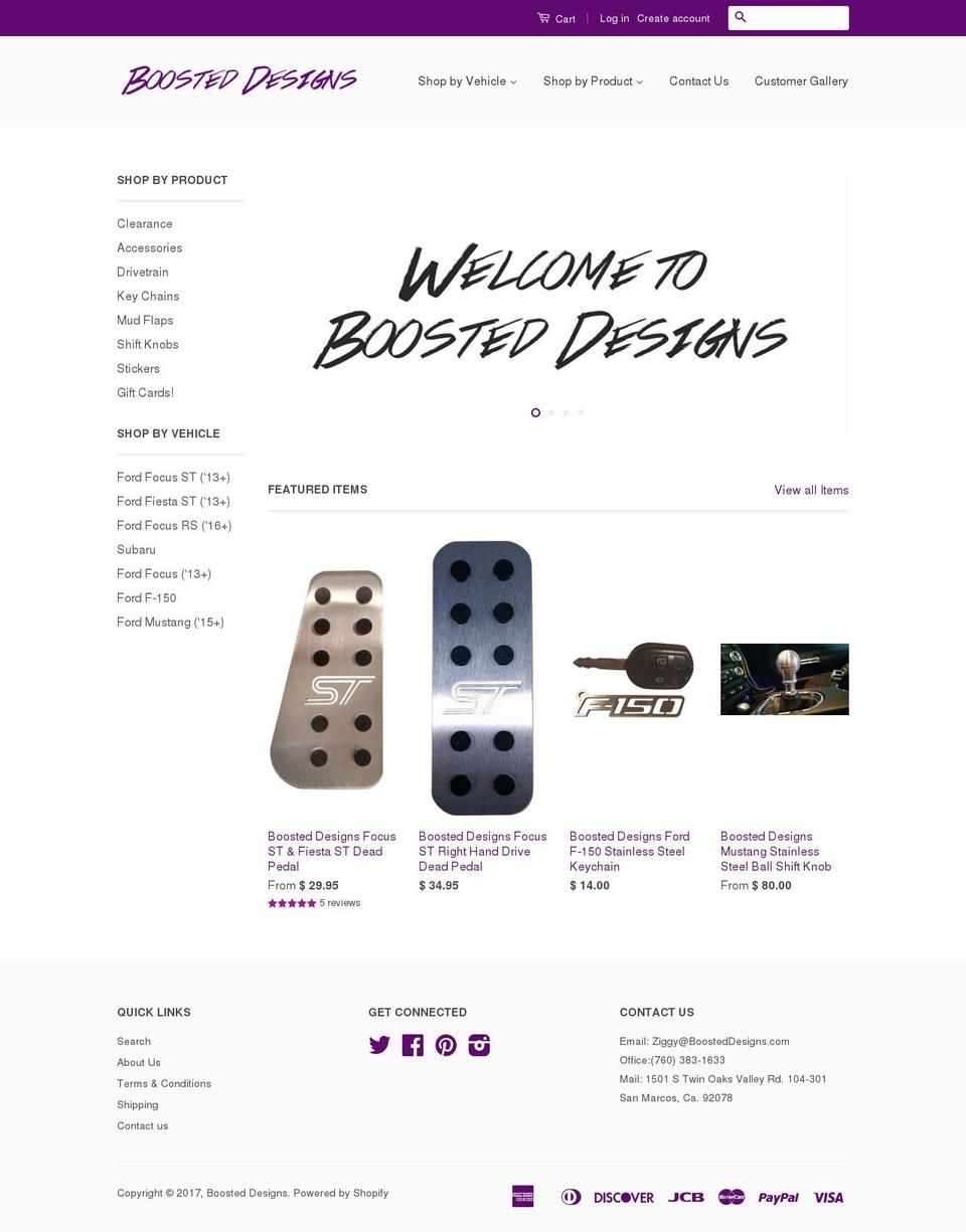 boosteddesign.com shopify website screenshot