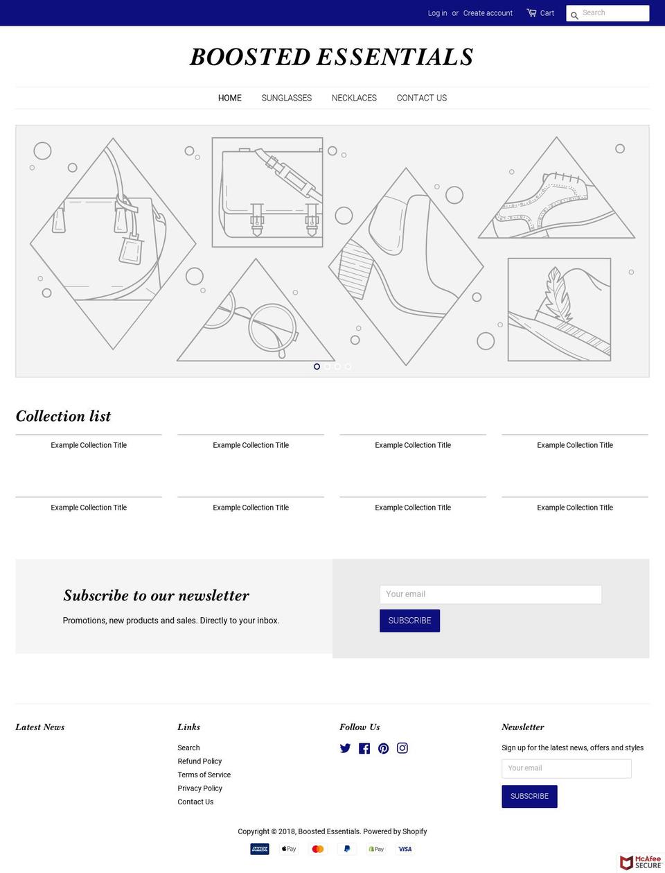 boostedessentials.com — Shopify storefront screenshot