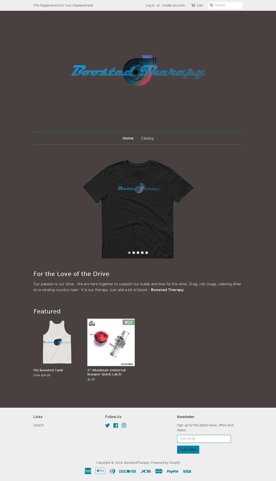 boostedtherapy.com — Shopify storefront screenshot
