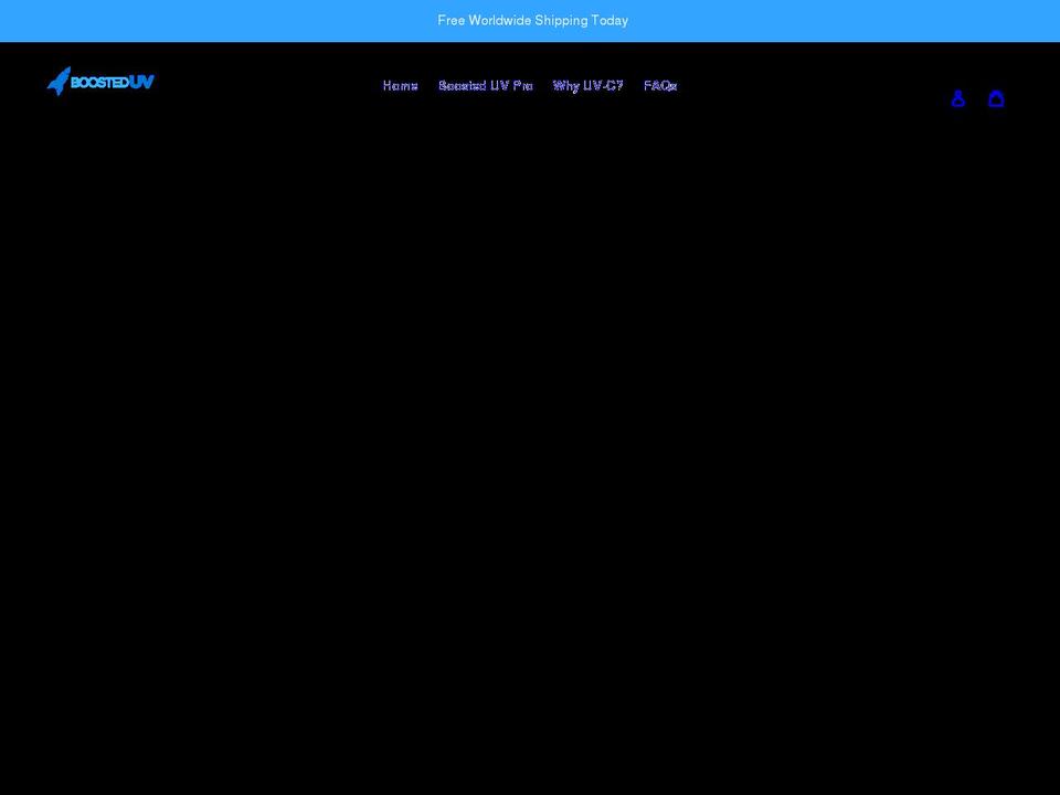 boosteduv.com shopify website screenshot