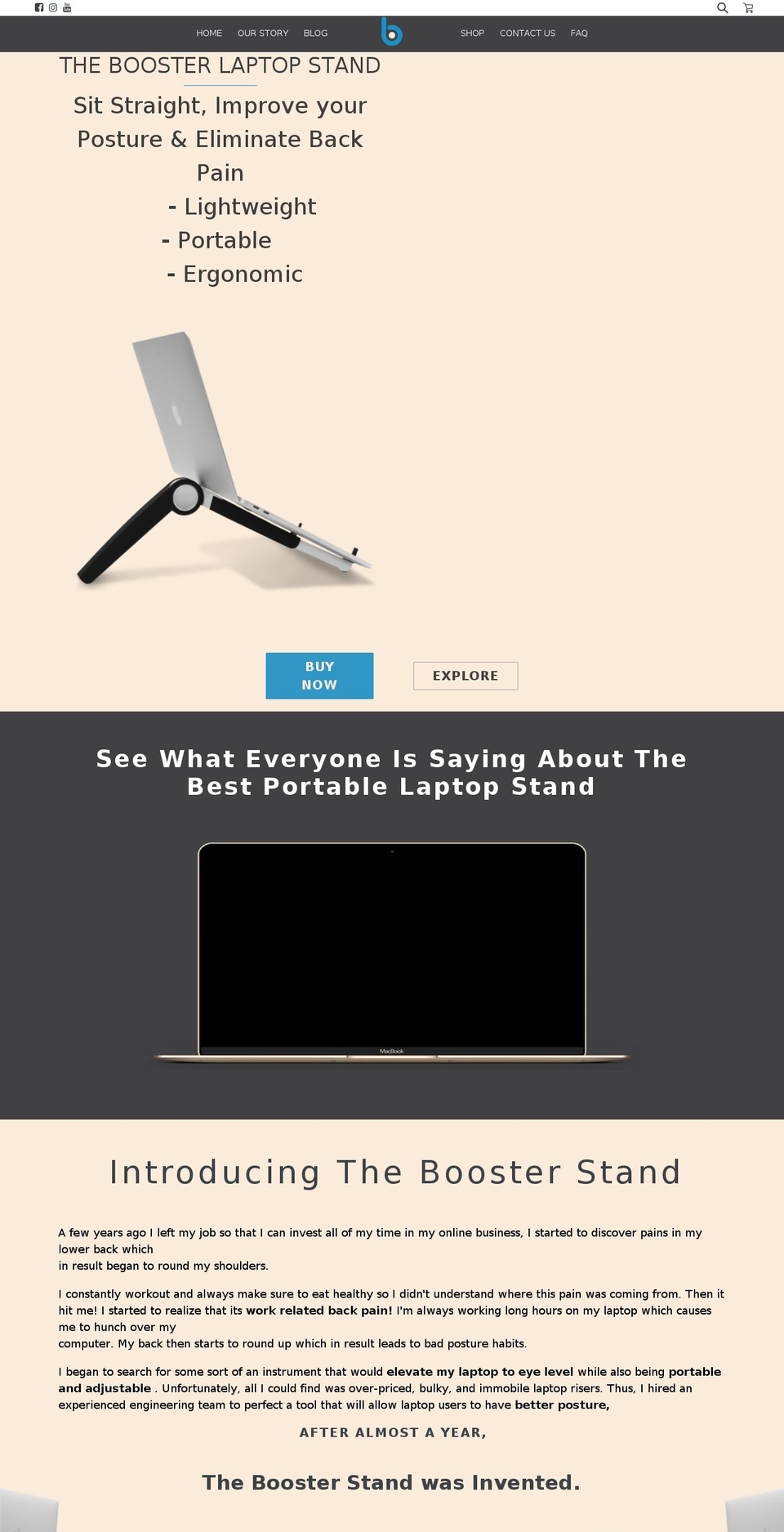 boosterstand.com — Shopify storefront screenshot
