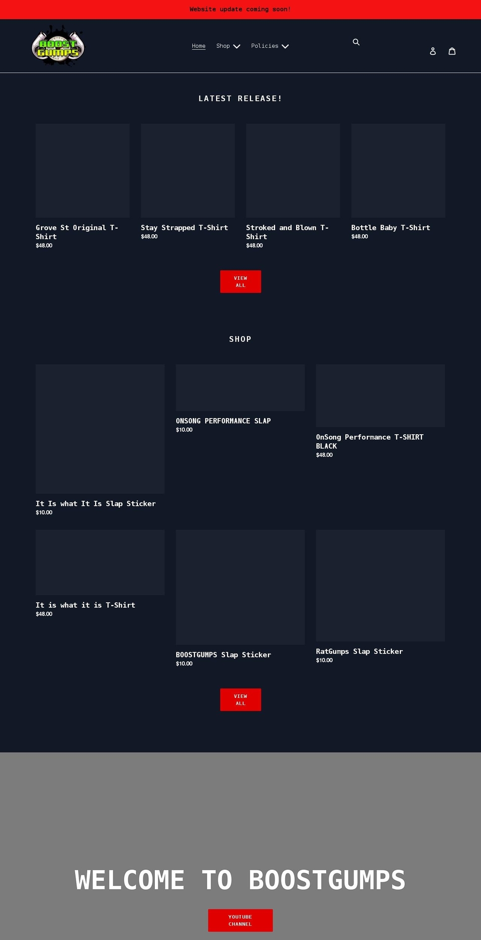 boostgumps.com shopify website screenshot