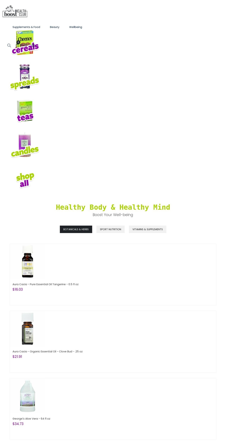 boosthealthclub.com shopify website screenshot
