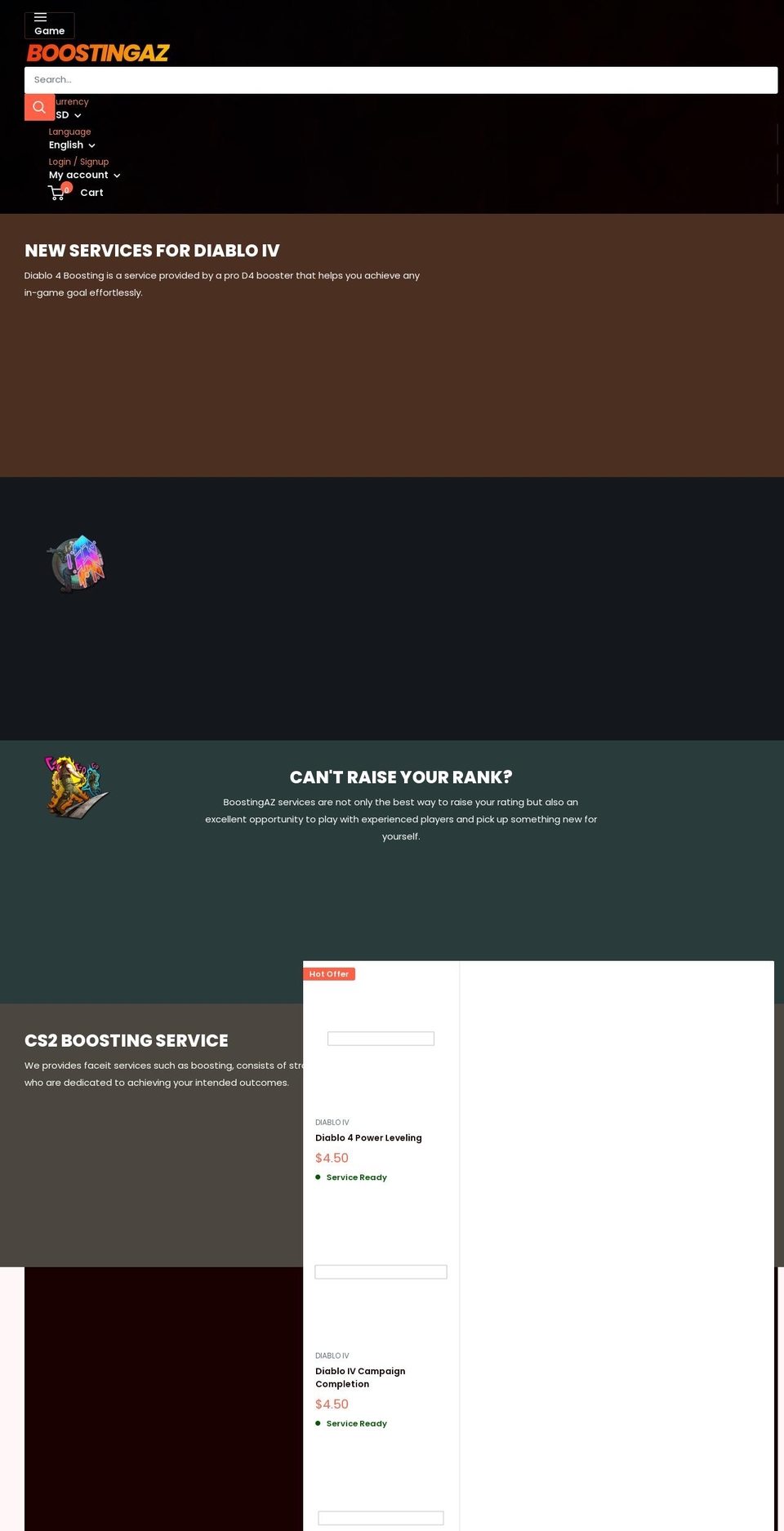 boostingaz.com shopify website screenshot