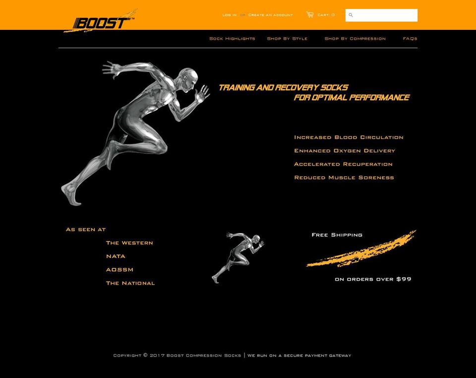 boostsocks.com shopify website screenshot