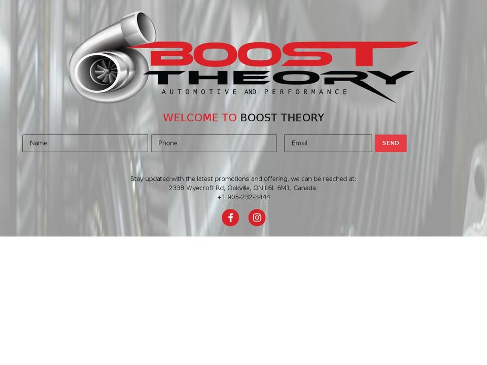 boosttheory.com shopify website screenshot