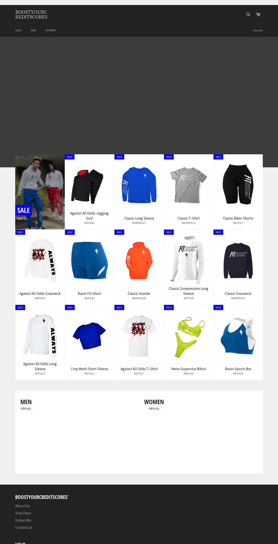 boostyourcreditscores.com shopify website screenshot