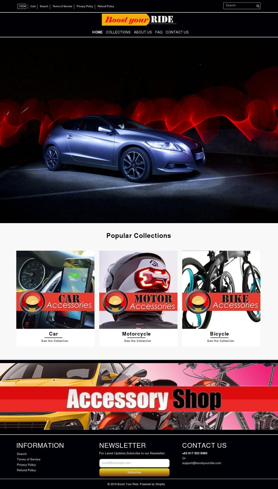 boostyourride.com — Shopify storefront screenshot