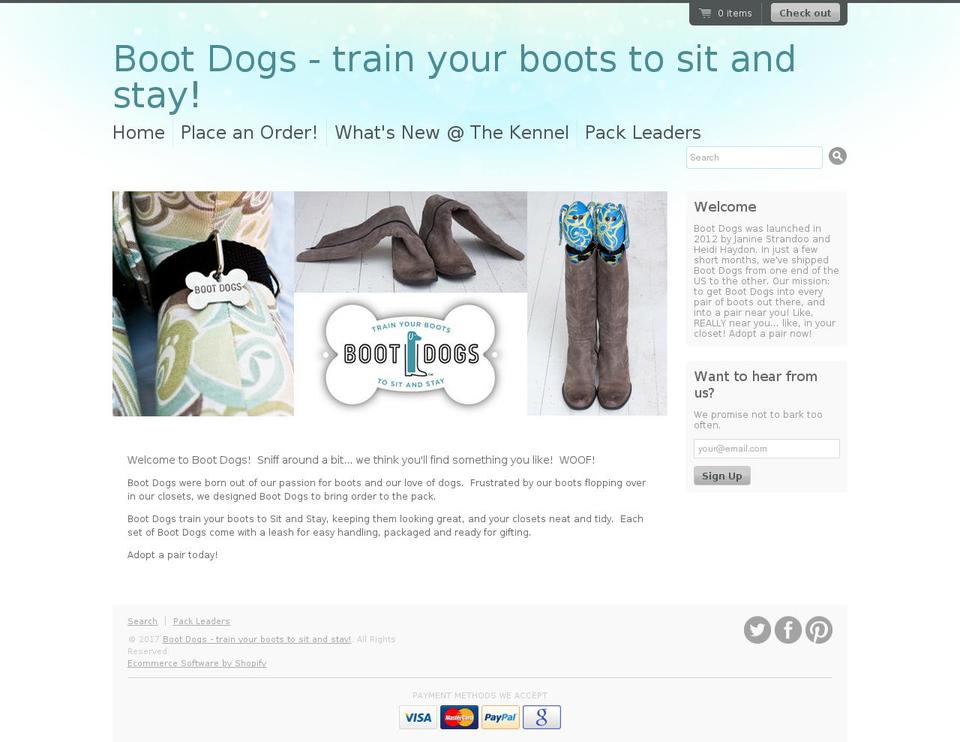 boot-dogs.com shopify website screenshot