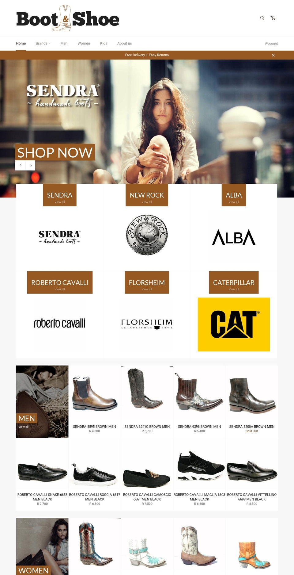 bootandshoe.co.za shopify website screenshot