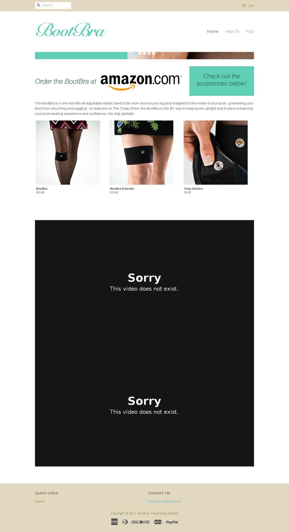 bootbra.com shopify website screenshot