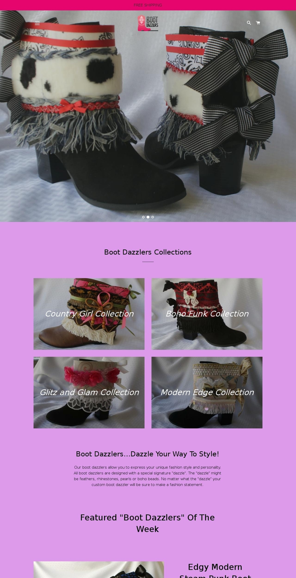 bootdazzlers.com — Shopify storefront screenshot