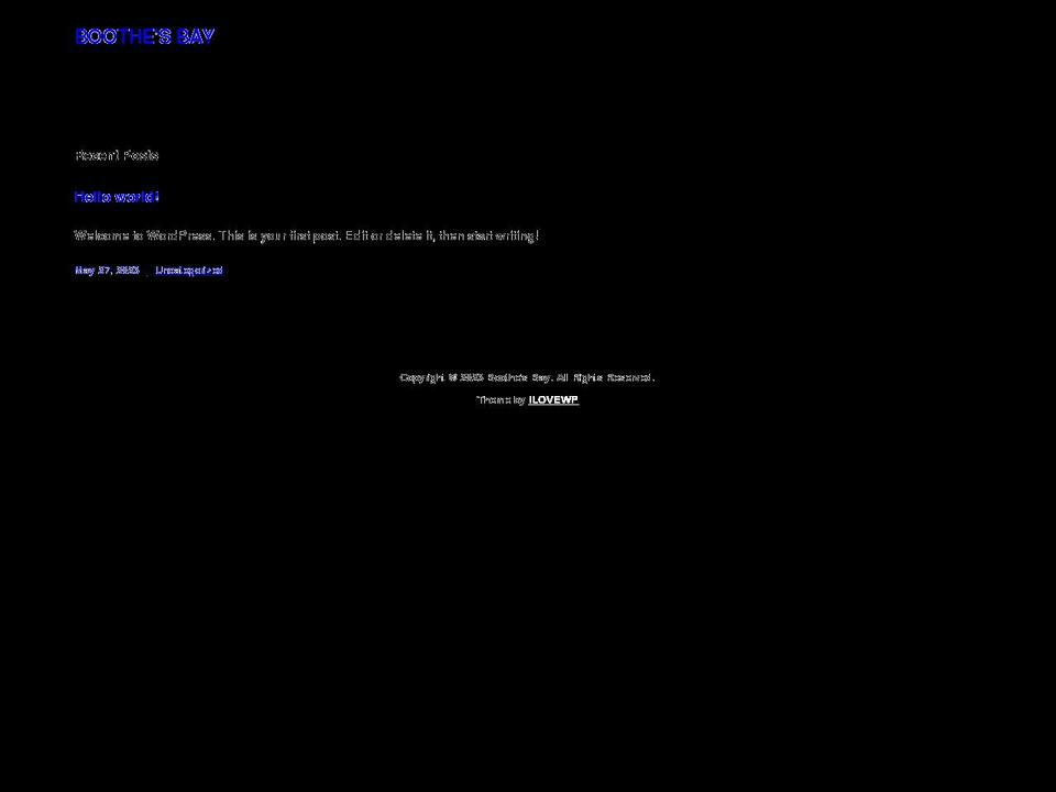 boothesbay.com — Shopify storefront screenshot