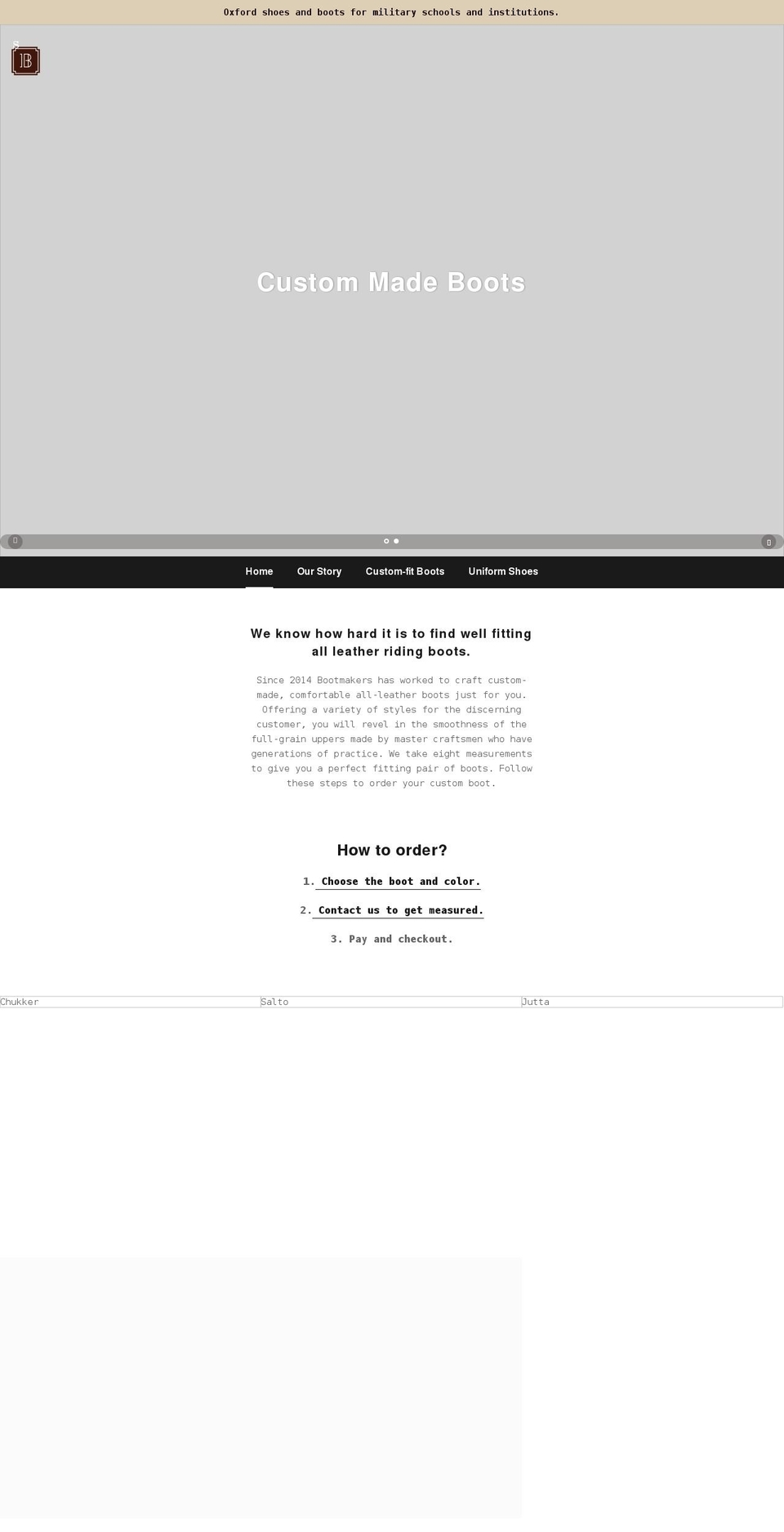 bootmakers.us shopify website screenshot