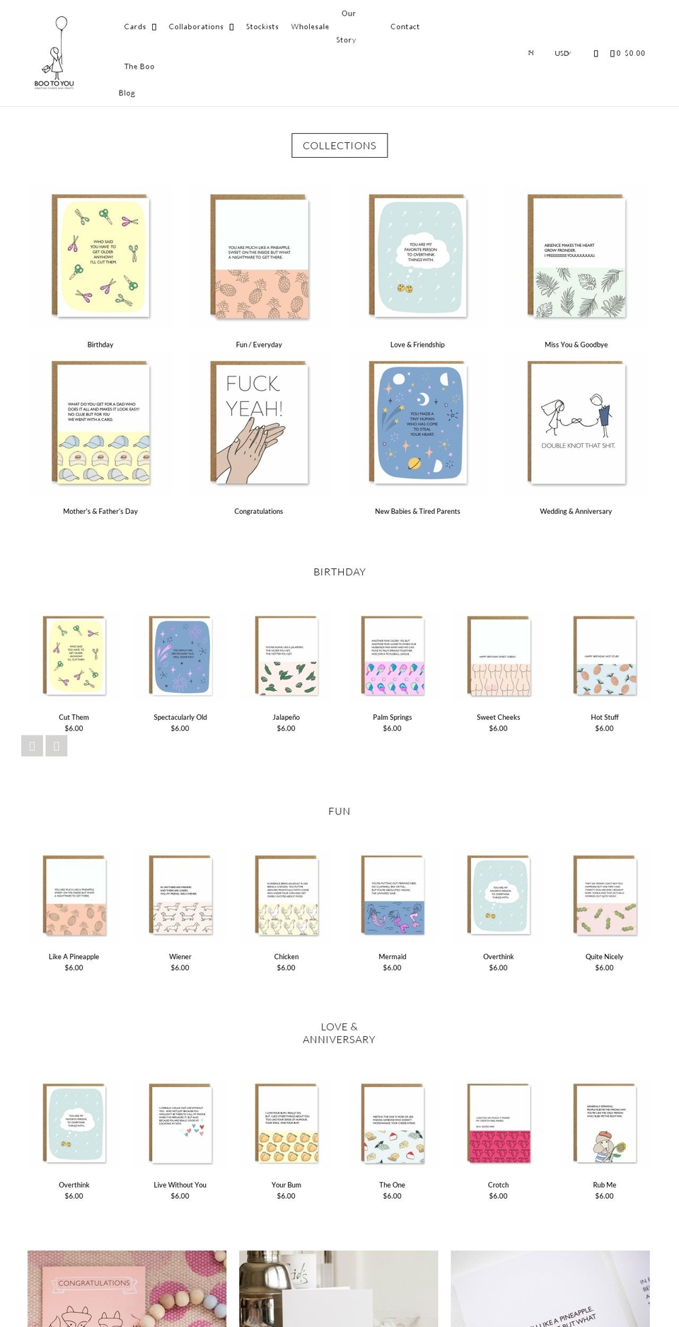 bootoyoucards.com — Shopify storefront screenshot