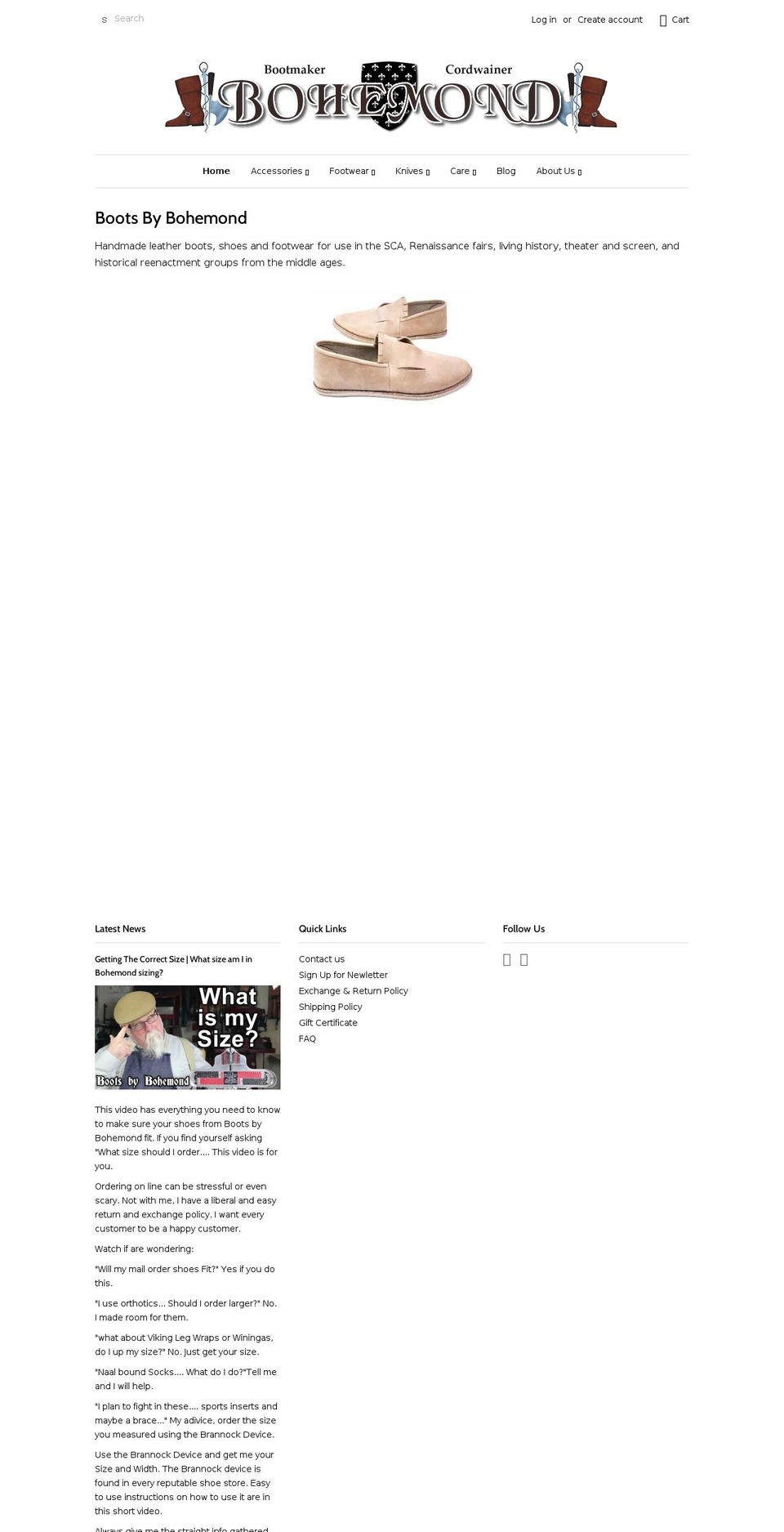 boots-by-bohemond.myshopify.com shopify website screenshot