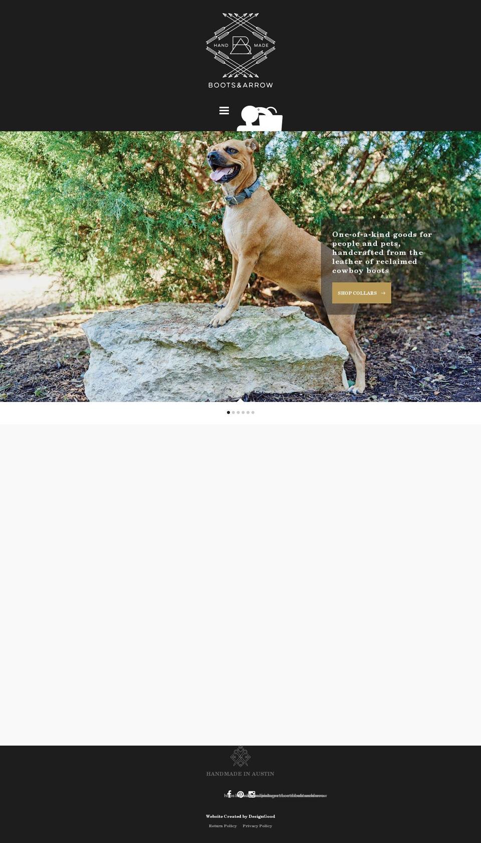 bootsandarrow.com — Shopify storefront screenshot