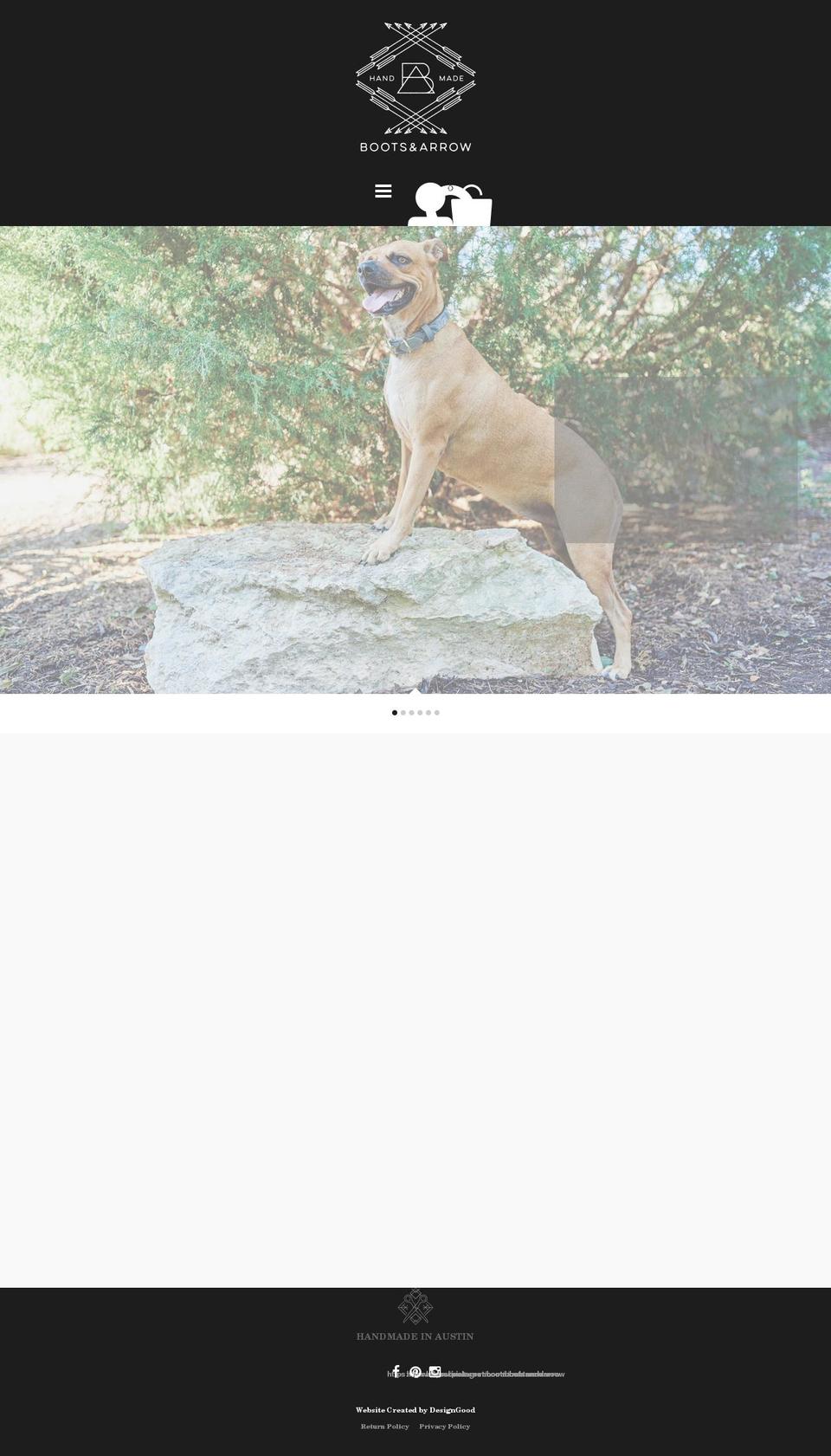 bootsandarrow.net shopify website screenshot