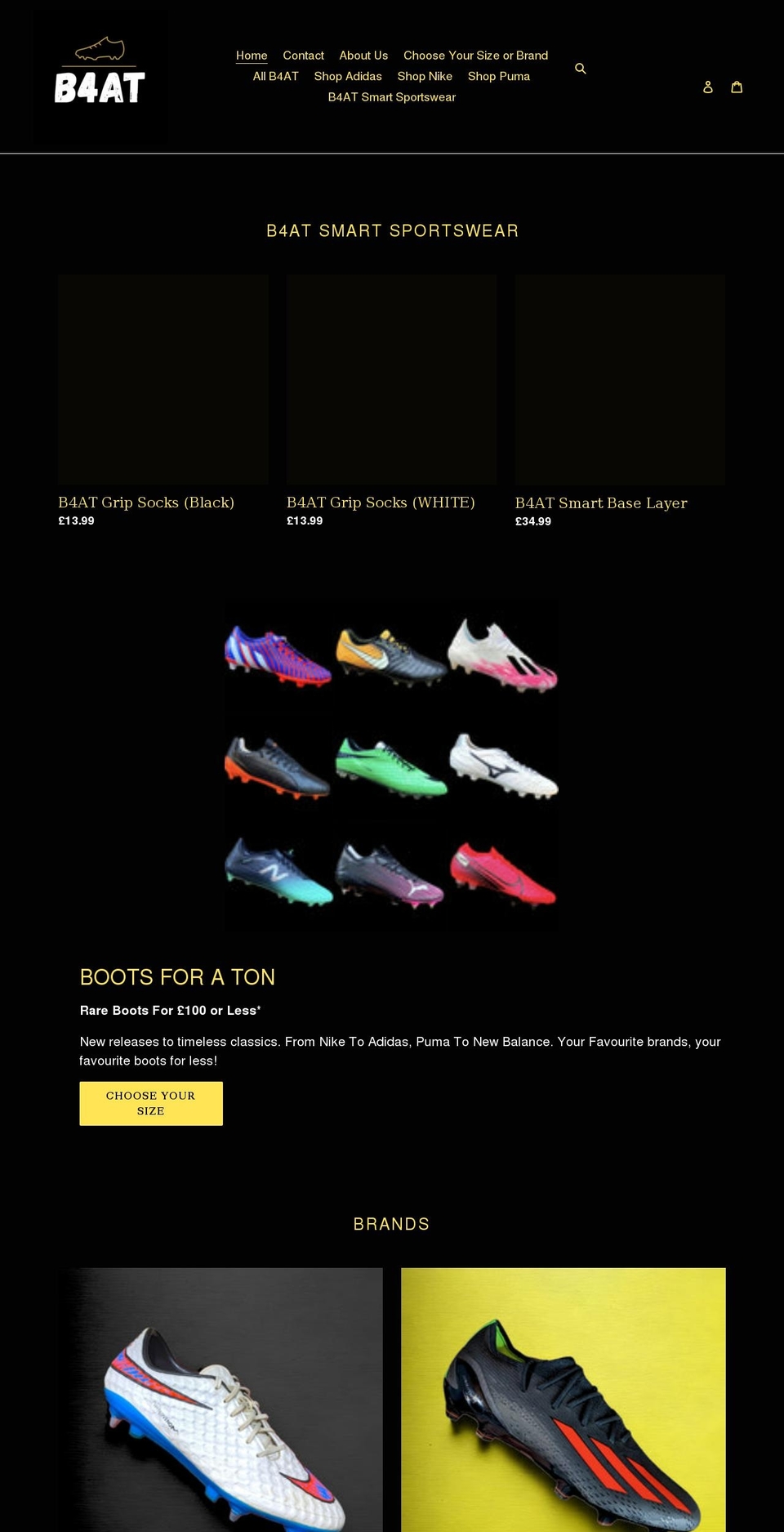 bootsforaton.com shopify website screenshot