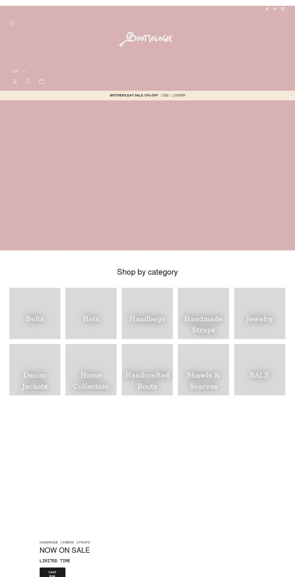 bootsologie.com shopify website screenshot