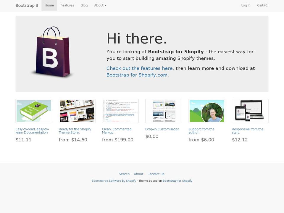 bootstrap- Shopify theme site example bootstrap-3.myshopify.com