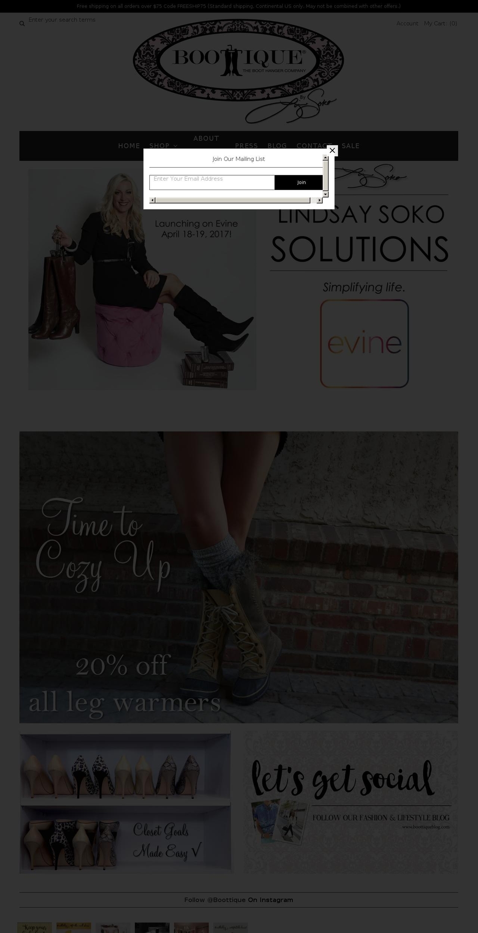 boottique.com shopify website screenshot