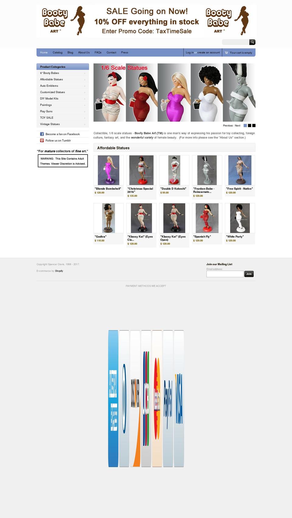 bootybabies.com shopify website screenshot