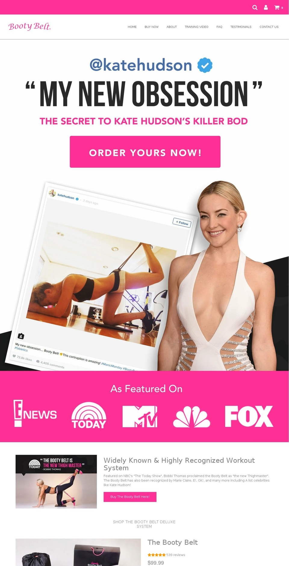 bootybelt.com shopify website screenshot