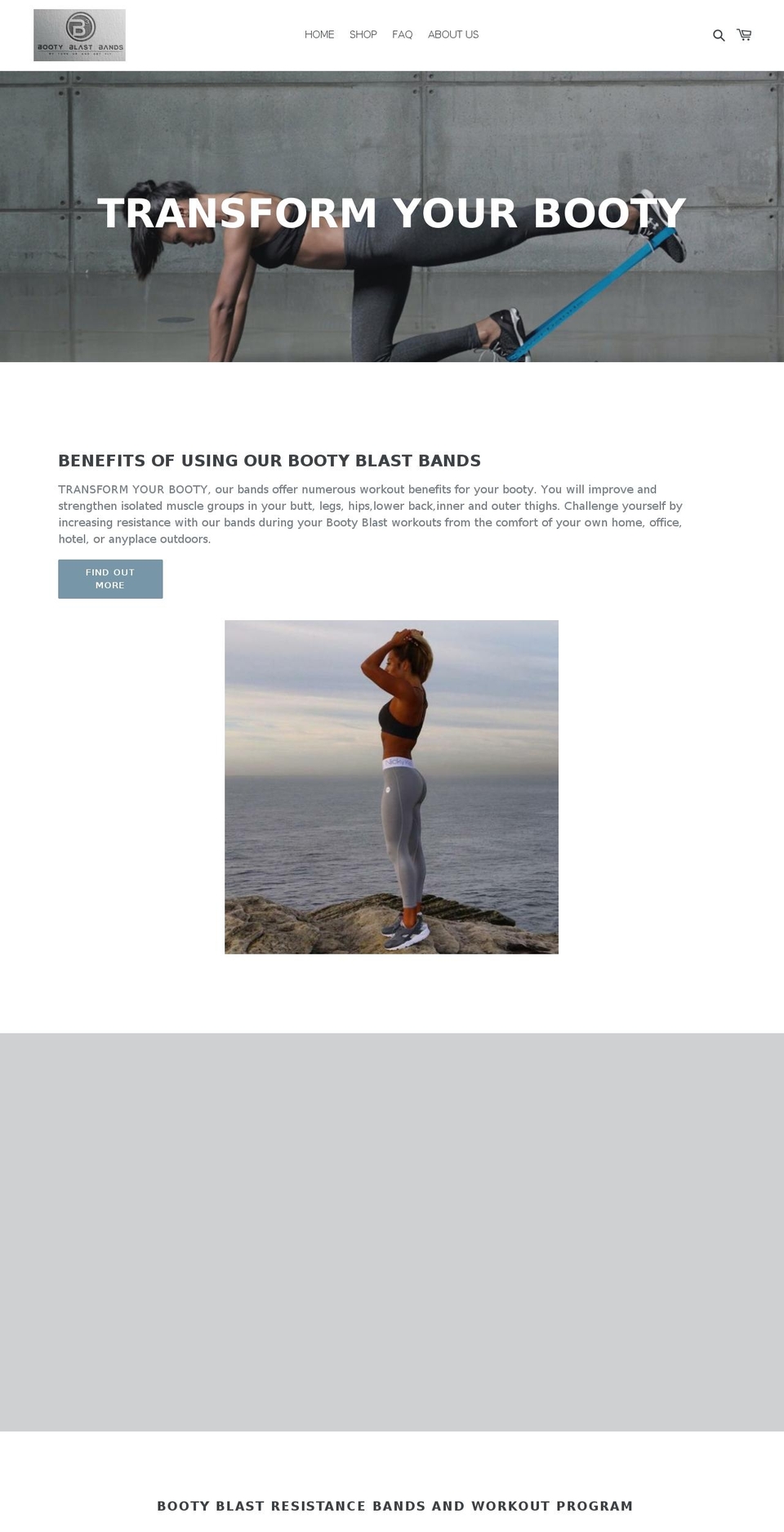 bootyblastbands.com — Shopify storefront screenshot