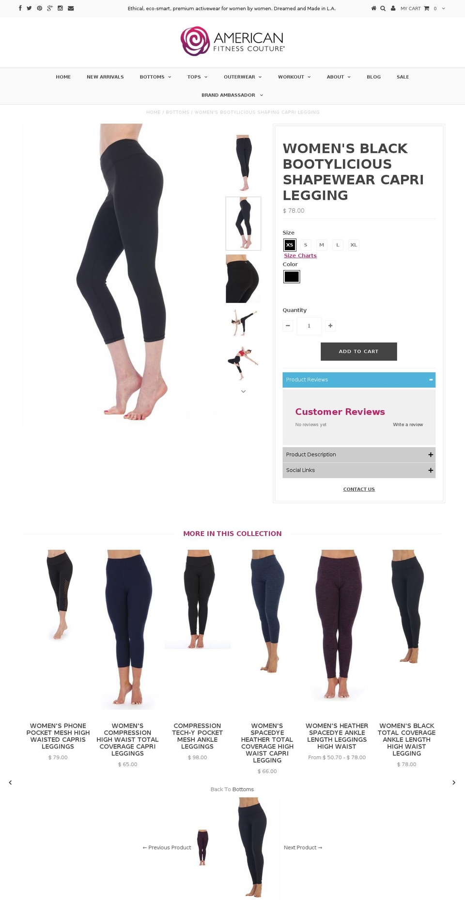bootyliciouslegging.com — Shopify storefront screenshot