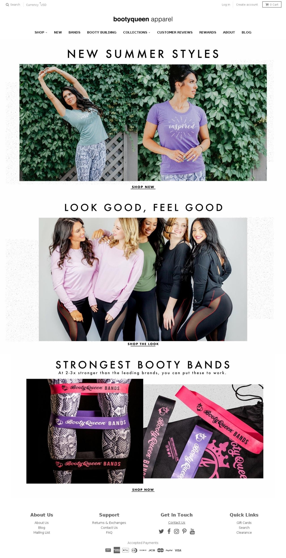 bootyqueenstore.com — Shopify storefront screenshot