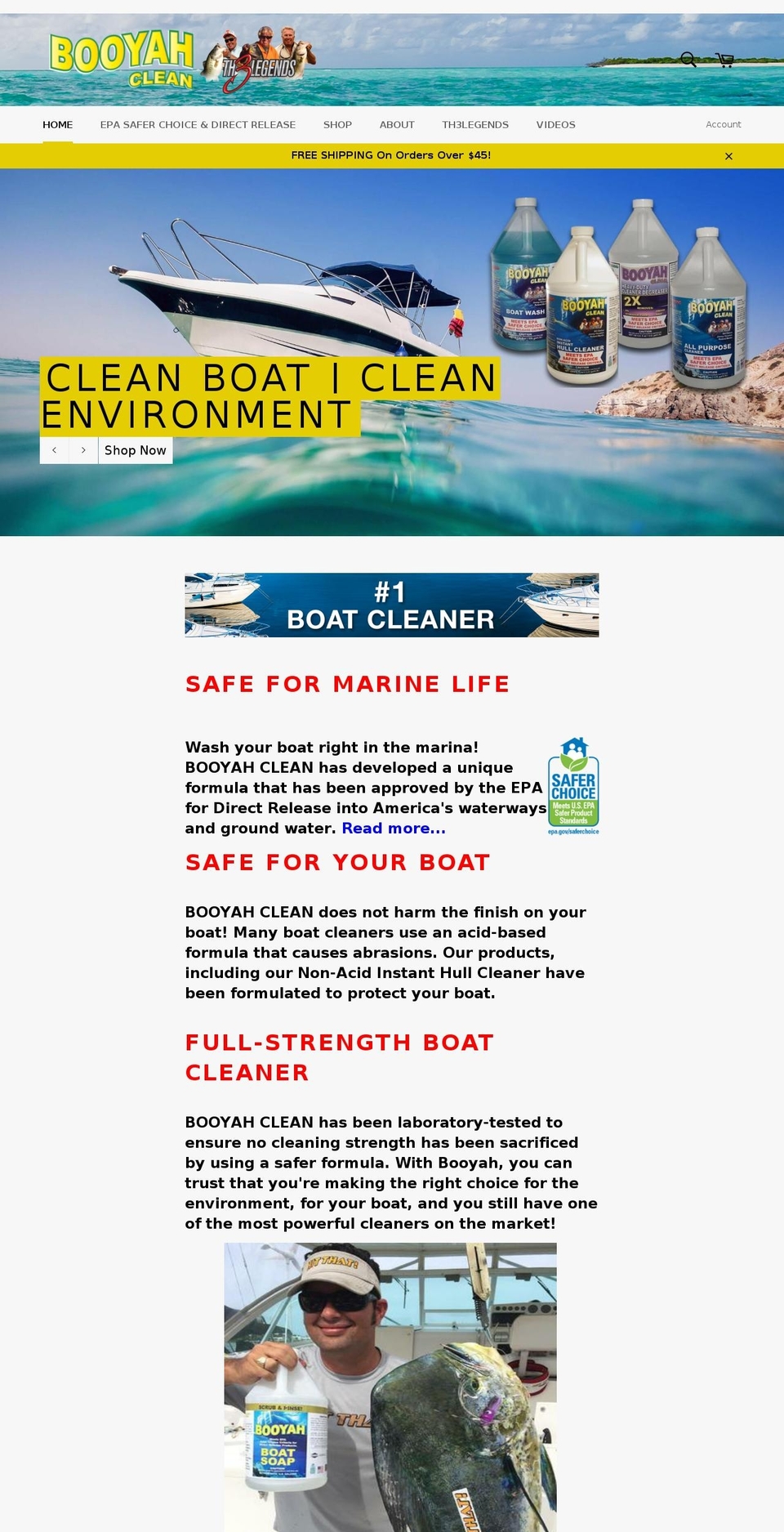 booyahclean.com shopify website screenshot