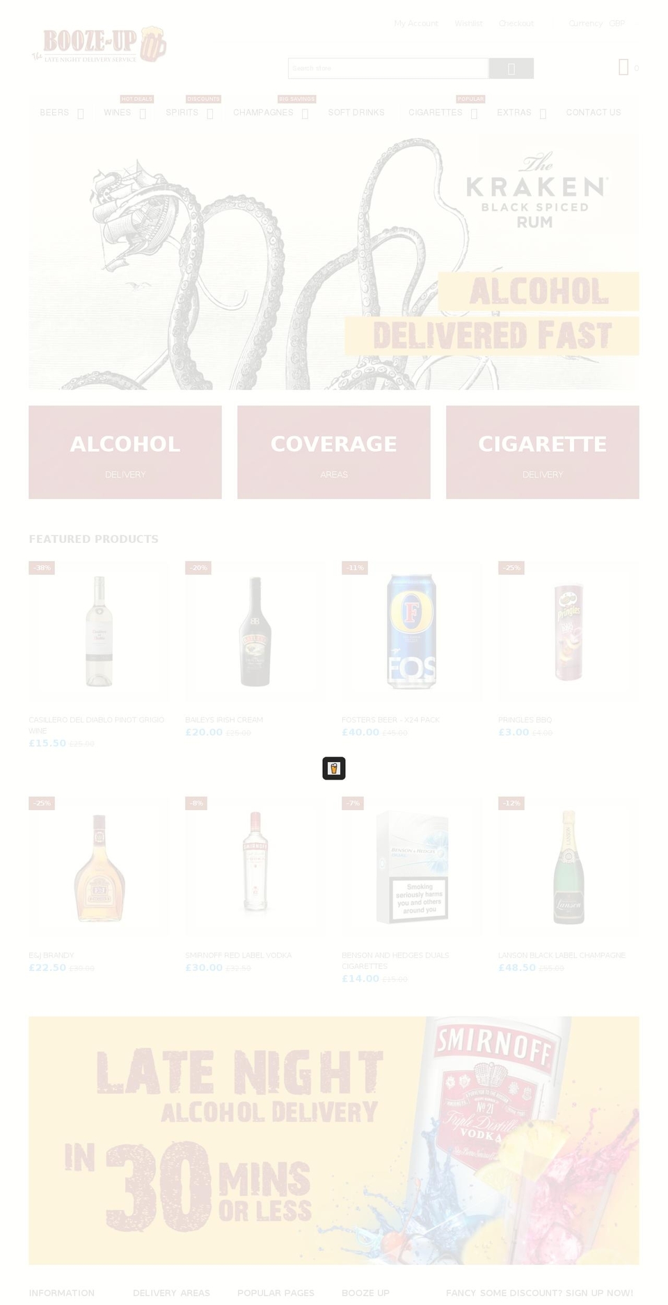 booze-up.org shopify website screenshot