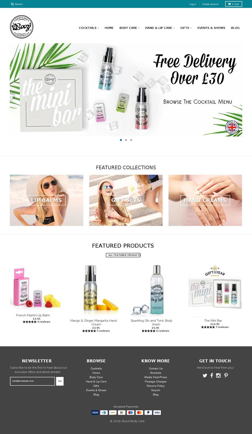 boozibodycare.info shopify website screenshot