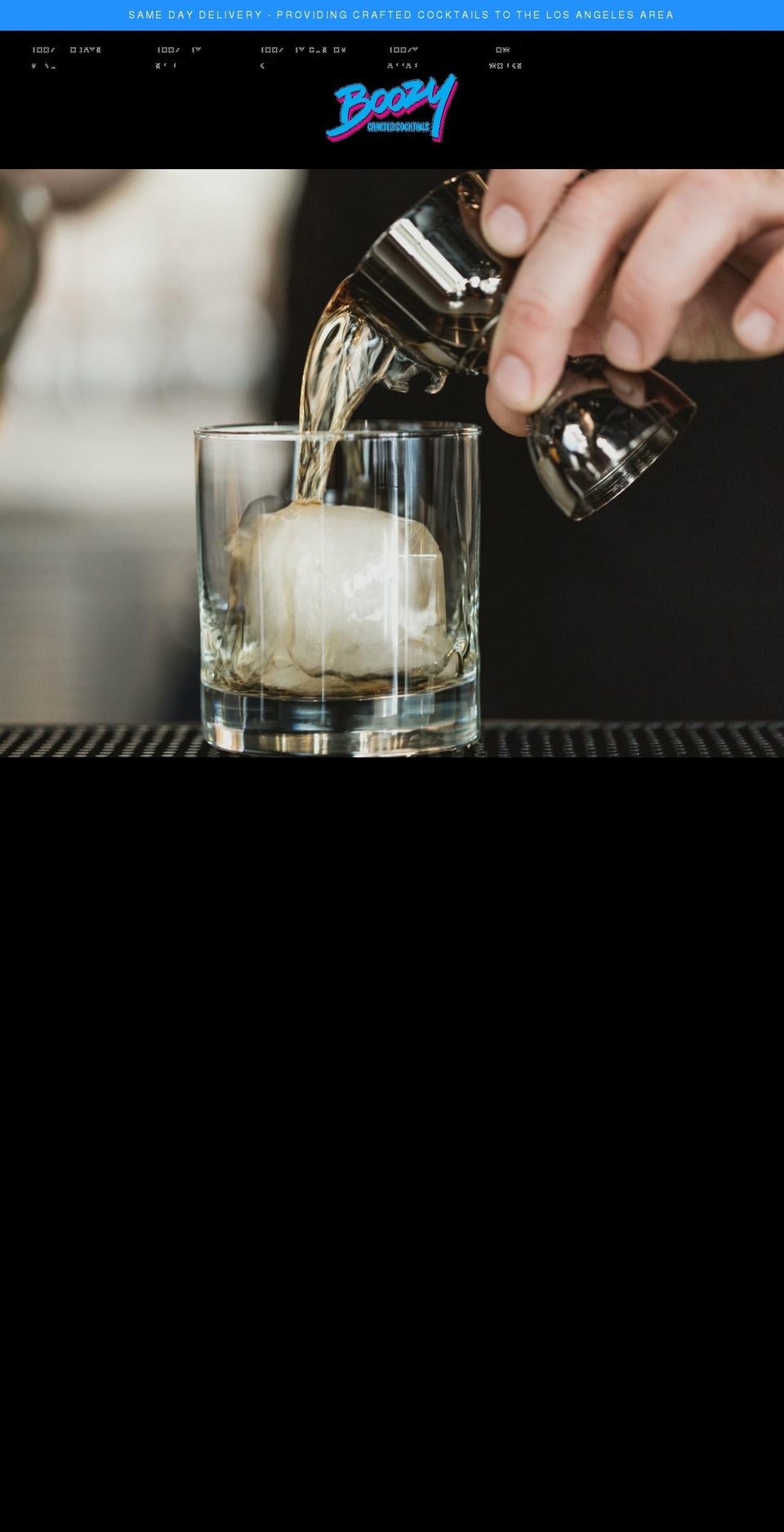 boozycraftedcocktails.com shopify website screenshot