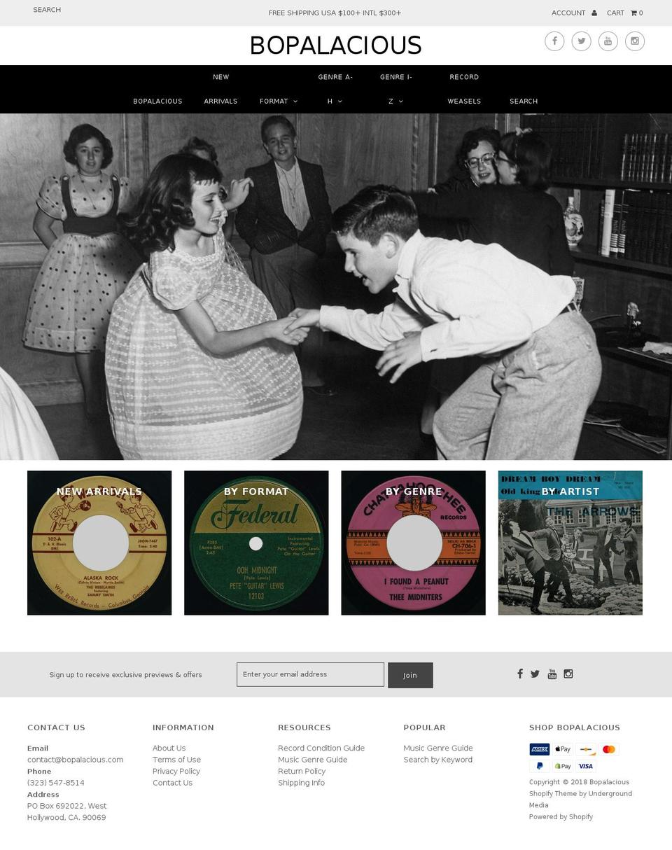 bopalacious.com shopify website screenshot