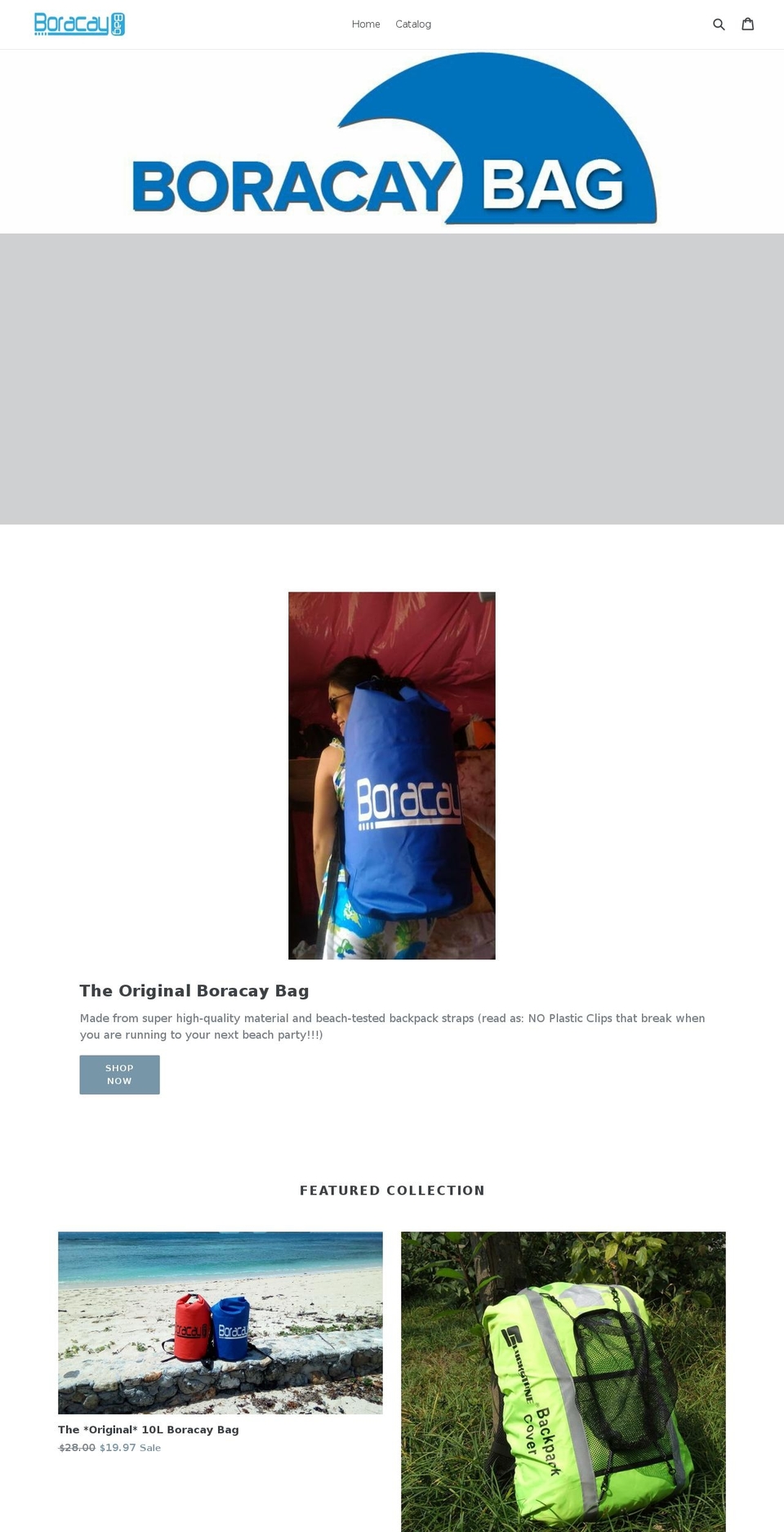 boracaybag.com — Shopify storefront screenshot