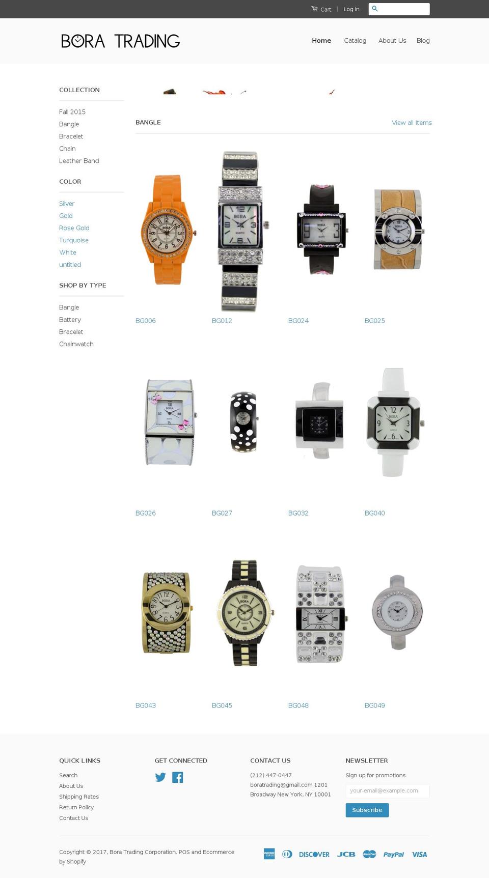 borawatches.com shopify website screenshot