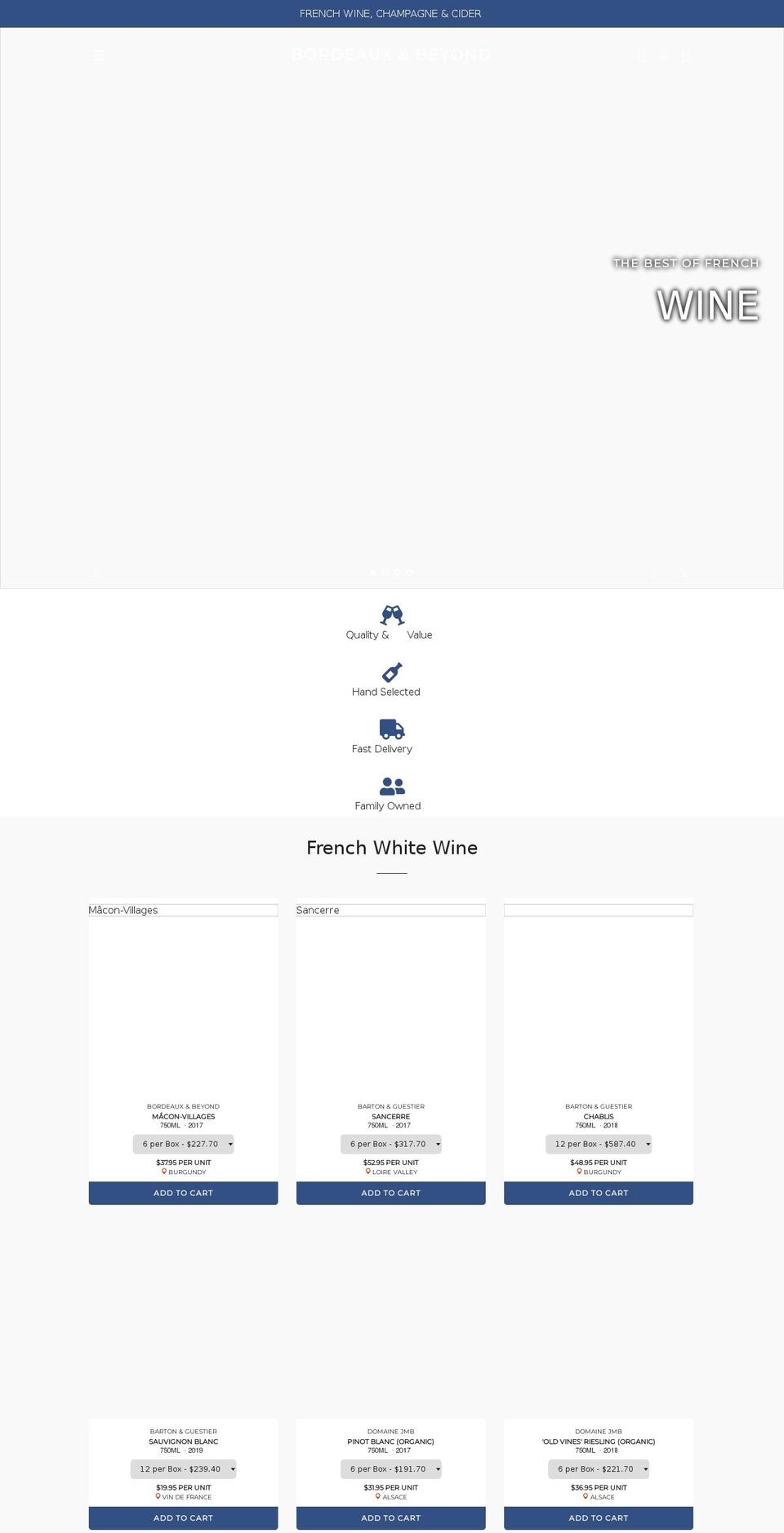 bordeauxandbeyond.com.au shopify website screenshot